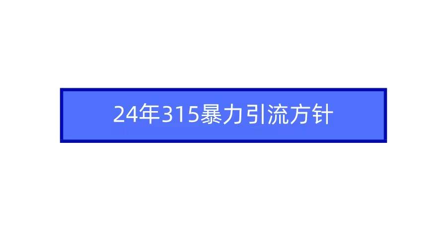 2024年自媒体爆款视频制作，快速涨粉暴力引流方针！-1号库创业圈
