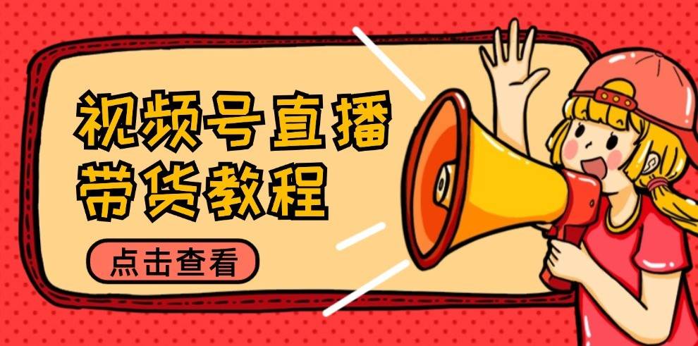 视频号直播带货教程：选品思路与话术拆解/掌握多种带货套路/提升直播效果-1号库创业圈