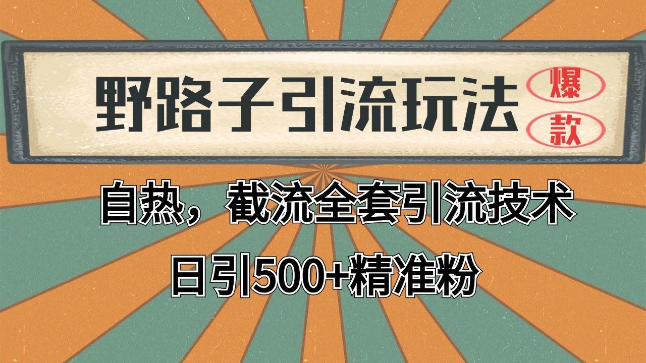 抖音小红书视频号全平台引流打法，全自动引流日引2000+精准客户-1号库创业圈
