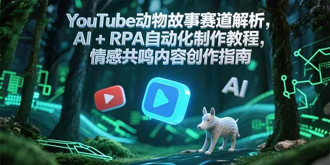 YouTube动物故事赛道解析，AI+RPA自动化制作教程，情感共鸣内容创作指南-1号库创业圈