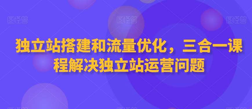 独立站搭建和流量优化，三合一课程解决独立站运营问题-1号库创业圈