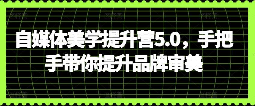 自媒体美学提升营5.0，手把手带你提升品牌审美-1号库创业圈