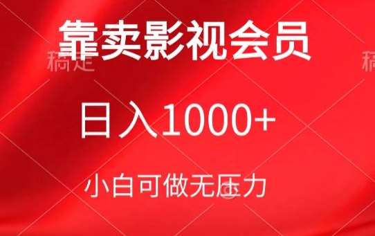 靠卖影视会员，日入1000+，落地保姆级教程，新手可学【揭秘】-1号库创业圈