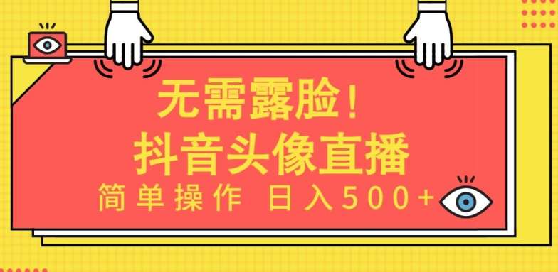 无需露脸，Ai头像直播项目，简单操作日入500+【揭秘】-1号库创业圈