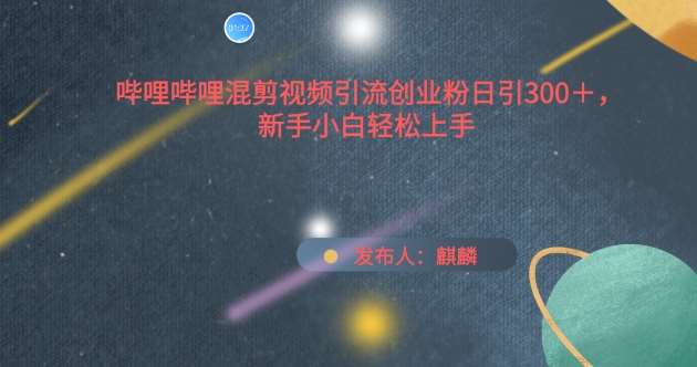 哔哩哔哩混剪视频引流创业粉日引300+，新手小白轻松上手【揭秘】-1号库创业圈