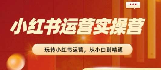 2024小红书运营实操营，​从入门到精通，完成从0~1~100-1号库创业圈
