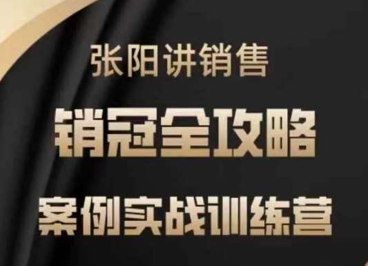 张阳讲销售实战训练营，​案例实战训练，销冠全攻略-1号库创业圈