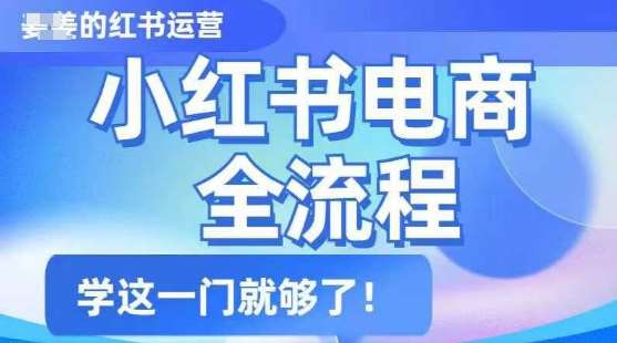 小红书电商全流程，精简易懂，从入门到精通，学这一门就够了-1号库创业圈