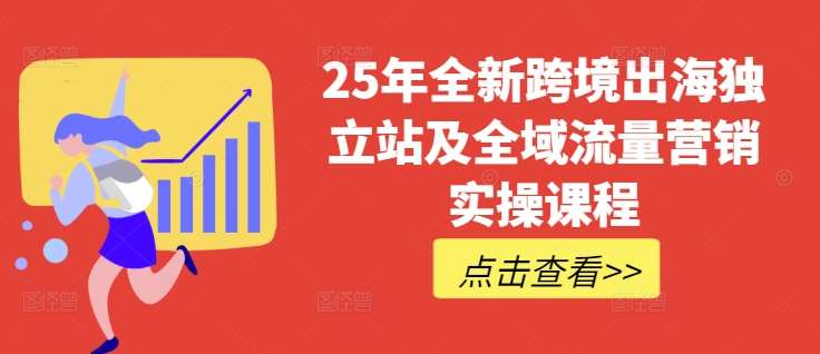 25年全新跨境出海独立站及全域流量营销实操课程，跨境电商独立站TIKTOK全域营销普货特货玩法大全-1号库创业圈