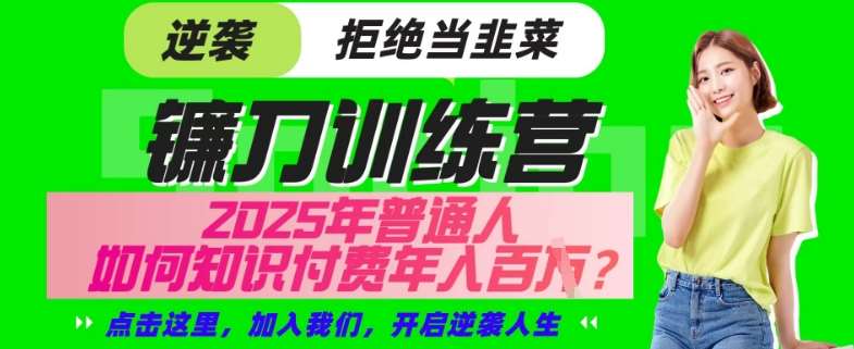 【网创项目终点站-镰刀训练营超级IP合伙人】25年普通人如何通过“知识付费”年入百个-仅此一版【揭秘】-问小徐资源库