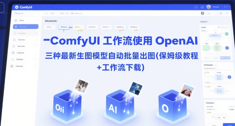 ComfyUI 工作流使用 OpenAI 三种最新生图模型自动批量出图(保姆级教程+工作流下载)-1号库创业圈