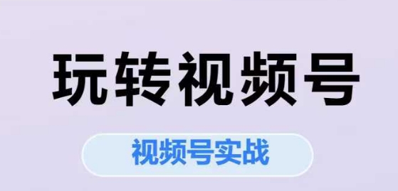玩转视频号，视频号实战系列课-1号库创业圈