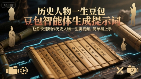 历史人物一生豆包智能体生成提示词，让你快速制作历史人物一生类视频，简单易上手-1号库创业圈