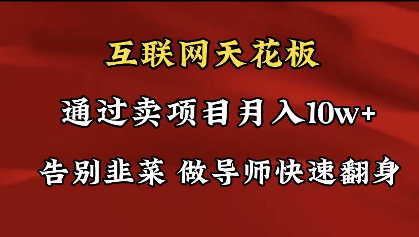 （9201期）导师训练营互联网的天花板，让你告别韭菜，通过卖项目月入10w+，一定要...-1号库创业圈