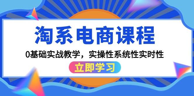 （9704期）淘系电商课程，0基础实战教学，实操性系统性实时性（15节课）-1号库创业圈