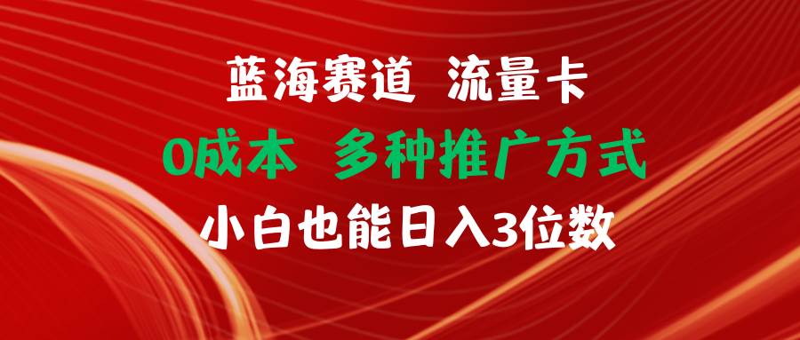 （11768期）蓝海赛道 流量卡 0成本 小白也能日入三位数-1号库创业圈