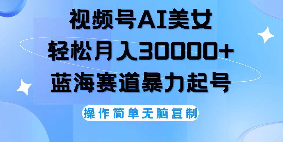 （12125期）视频号AI美女跳舞，轻松月入30000+，蓝海赛道，流量池巨大，起号猛，无...-1号库创业圈