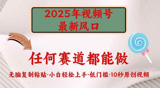 （14453期）2025年视频号新风口，低门槛只需要无脑执行-1号库创业圈