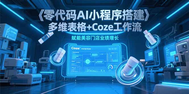 （15239期）零代码AI小程序搭建，多维表格+Coze工作流，赋能美容门店业绩增长-1号库创业圈