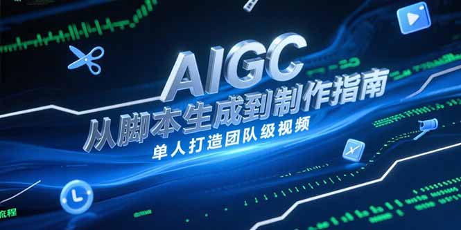 （15170期）AIGC视频制作指南，从脚本生成到剪辑全流程，单人打造团队级视频-1号库创业圈