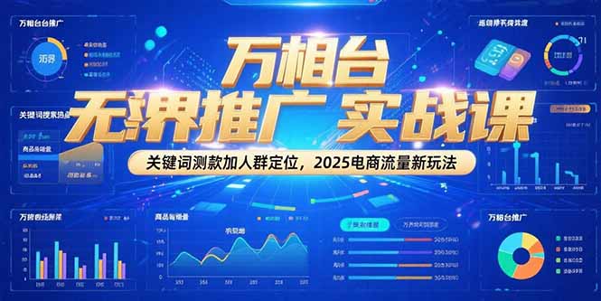（15192期）万相台无界推广实战课，关键词测款加人群定位，2025电商流量新玩法-1号库创业圈