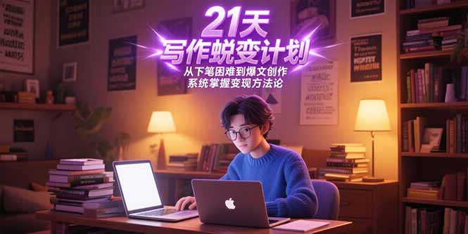 （15204期）21天写作蜕变计划，从下笔困难到爆文创作，系统掌握变现方法论-1号库创业圈