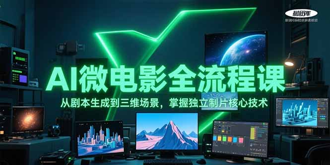 （15195期）AI微电影全流程课，从剧本生成到三维场景，掌握独立制片核心技术-1号库创业圈