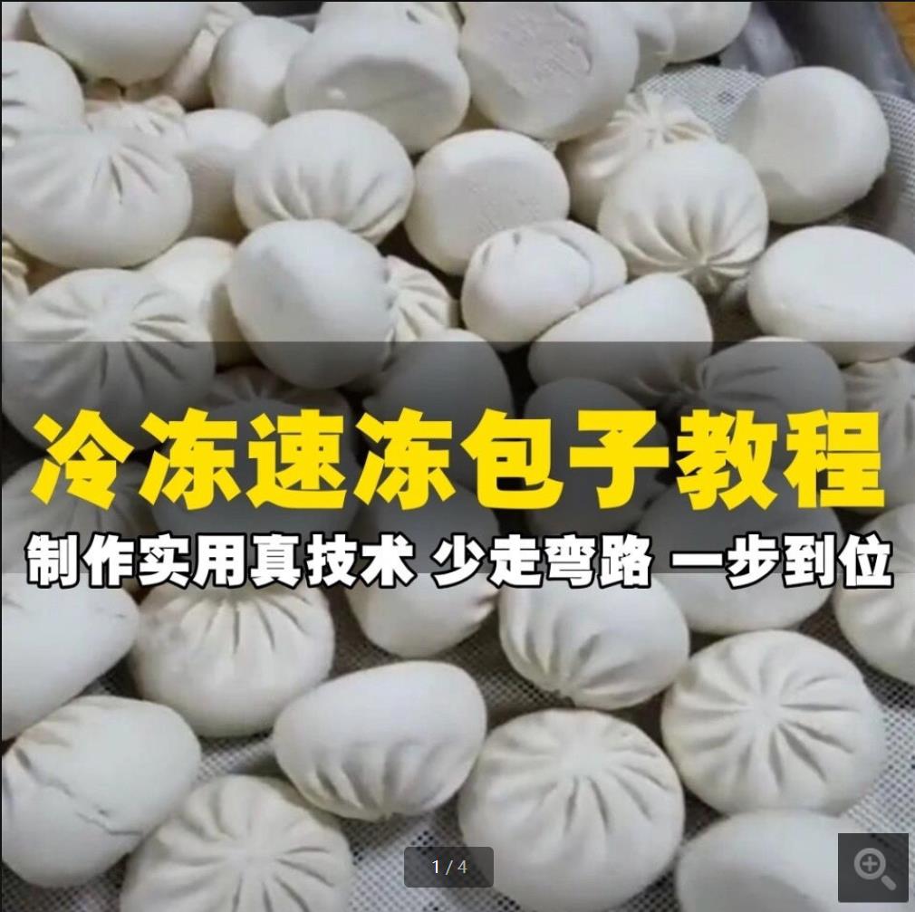 大包子技术配方冷冻发酵面+老面速冻包子制作无保留商用小吃培训