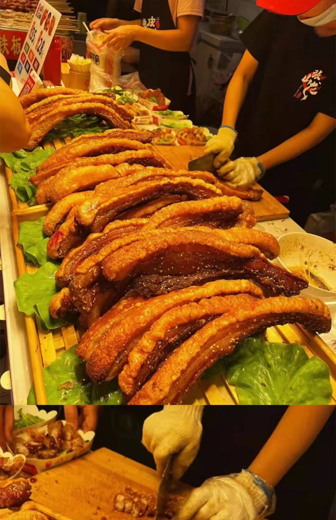 脆皮烤肉脆皮五花肉技术配方教程黄金爆皮烧五花肉小吃培训摆摊创业