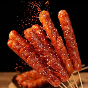 网红黄金脆皮淀粉肠商用开店出摊文字视频小吃配方核心技术教学