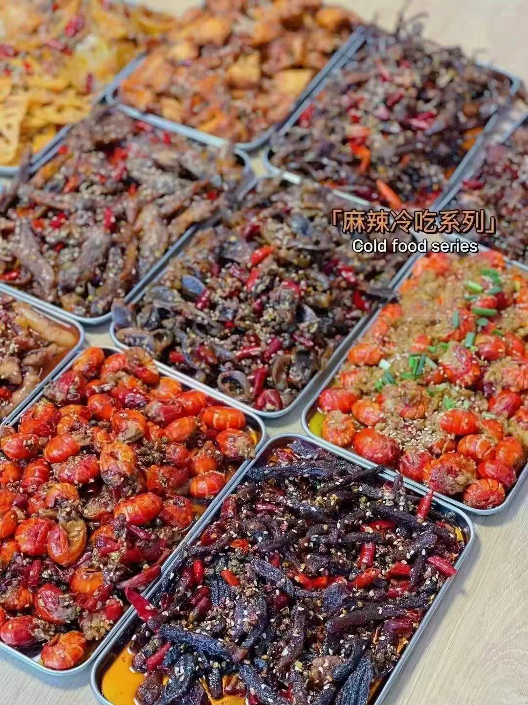 麻辣冷吃技术配方教程小海鲜牛肉鸡翅尖虾尾鱿鱼须私房摆摊小吃商用小吃培训