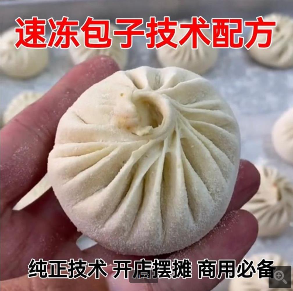 冷发酵+速冻包子技术配方培训资料教程馅料做早餐小吃教程视频