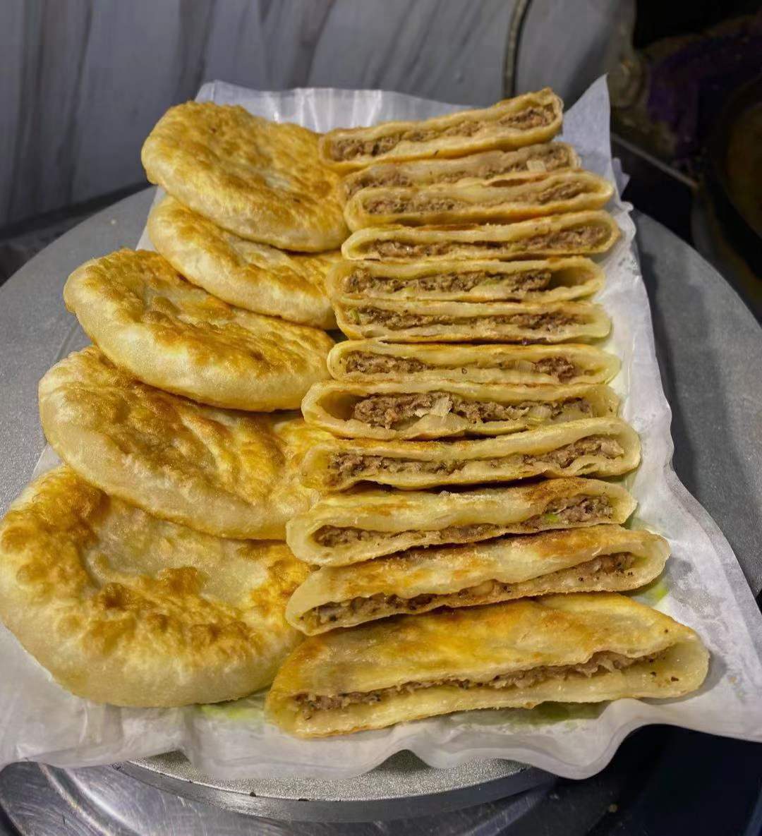 速冻馅饼+发面馅饼配方技术教程摆摊开店烧饼小吃培训制作技术视频教学商用