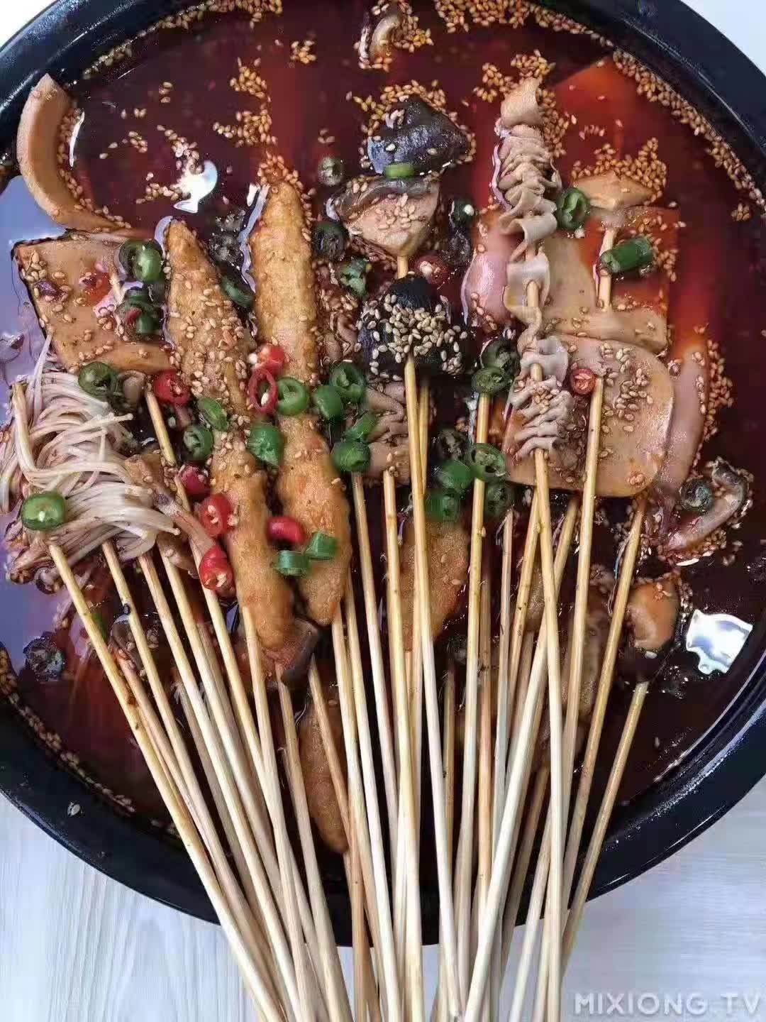 钵钵鸡技术配方冷锅串串秘制底汤调料制作教程商用摆摊开店小吃培训