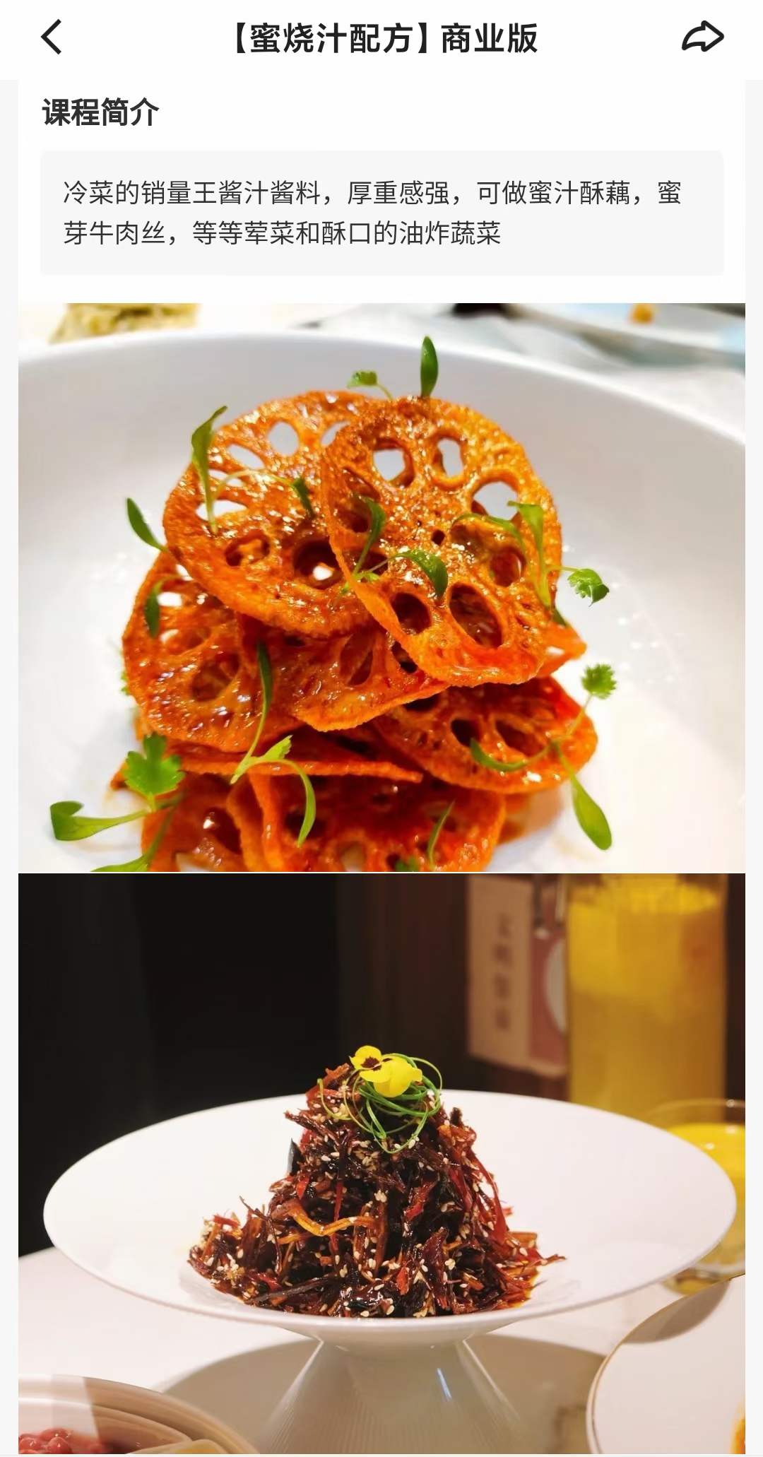 蜜烧汁冷菜商用技术配方酱汁酱料资料教程培训方法视频教学