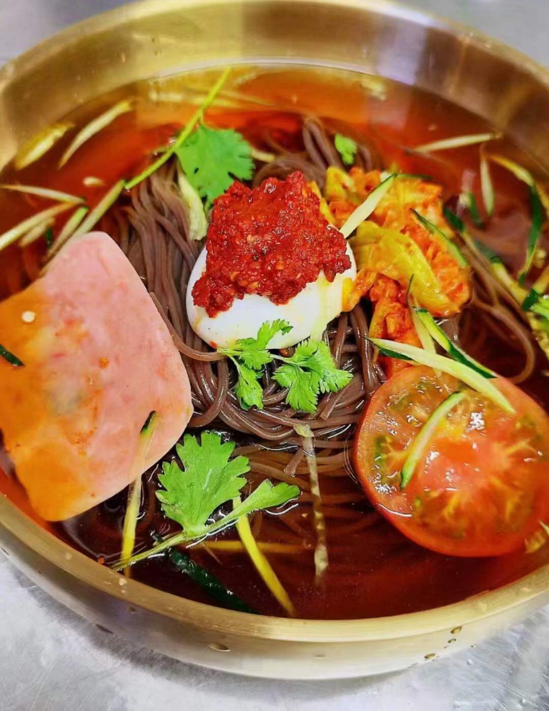 抚顺大冷面技术配方韩式东北延吉朝鲜冷面汤酸甜视频教程商用摆摊