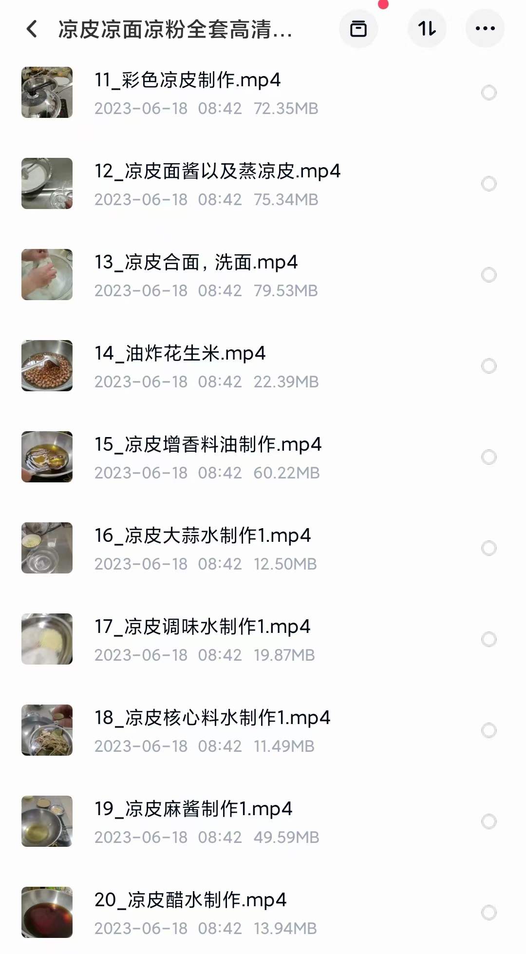 凉皮凉粉凉面制作技术配方高清视频教程零基础摆摊创业特色小吃配方