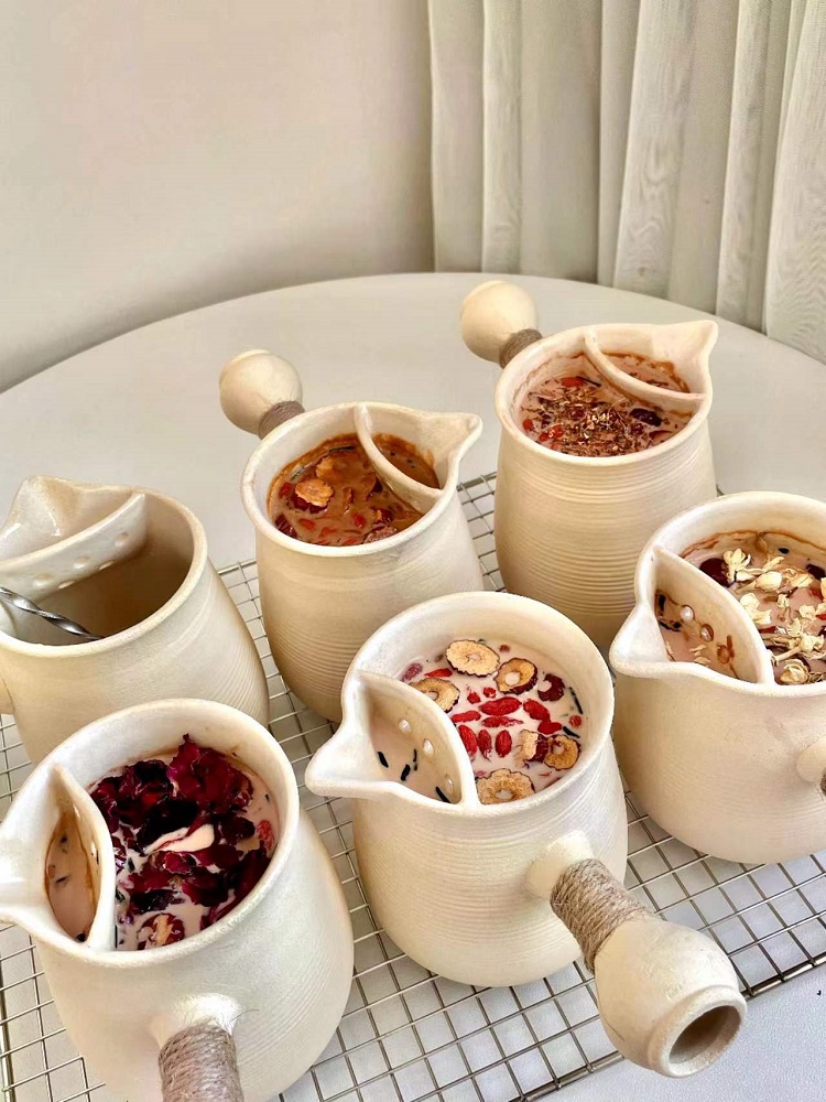 网红小吃瓦罐罐烤奶技术配方秋冬热饮地摊小吃桃胶炖奶培训教程