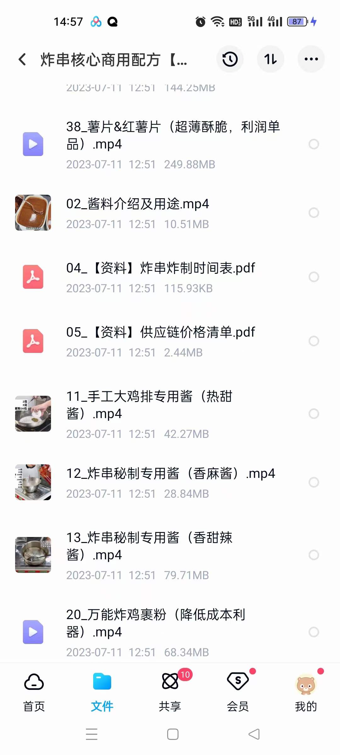 油炸串串技术配方炸串配方秘制商用酱料刷料视频资料小吃技术教程