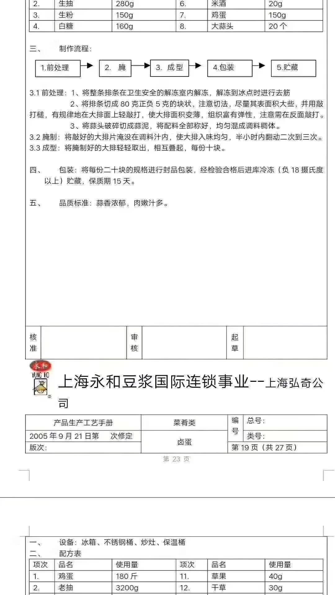 永和豆浆全套标准化快餐核心配方技术