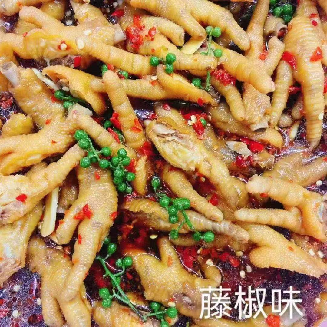 网红泡鸡爪技术配方教程虎皮泰式酸辣柠檬香麻辣泡椒凤爪摆摊小吃