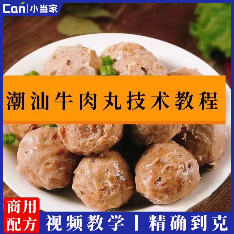 正宗潮汕手打牛肉丸鱼虾猪肉丸做法制作方法技术教程配方视频教学-餐饮小当家