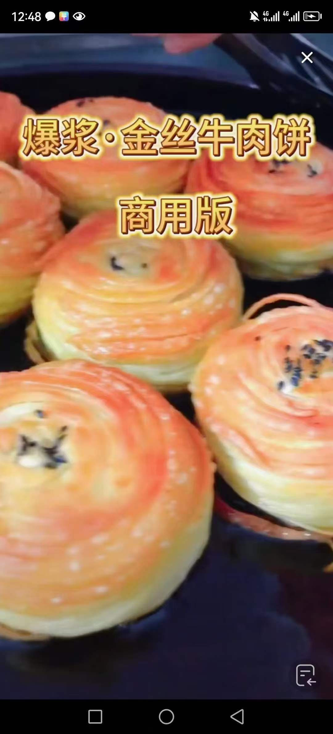 网红爆汁金丝牛肉饼梅干菜饼制作技术配方商用培训小吃视频教学程