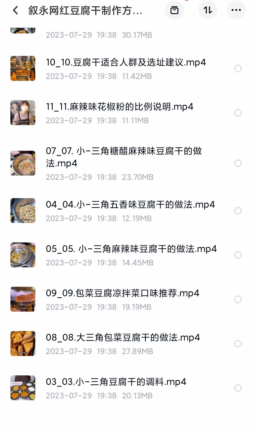 叙永豆腐干教程 小吃技术配方商用摆摊创业开店视频教学课程