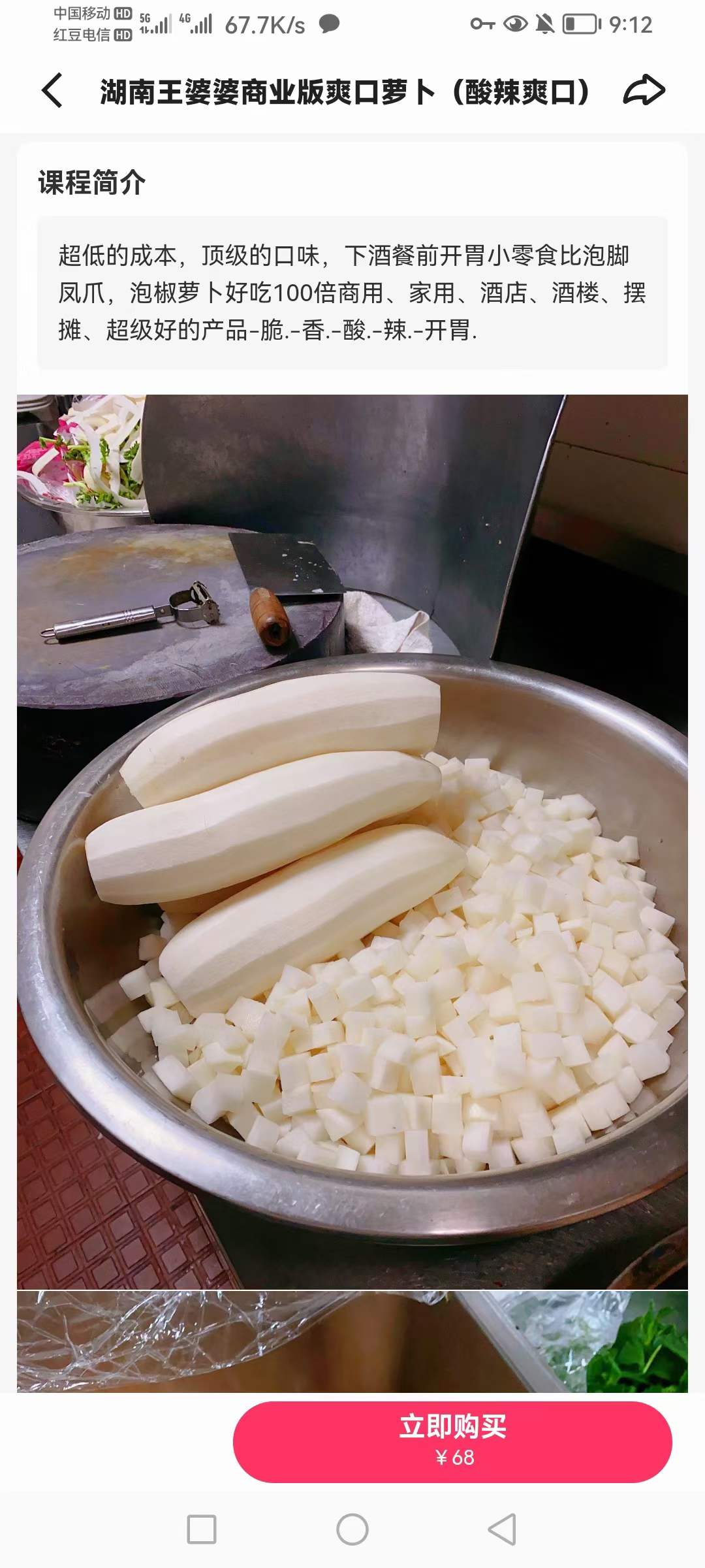 湖南王婆婆商业版爽口萝卜（酸辣爽口)做法视频教程