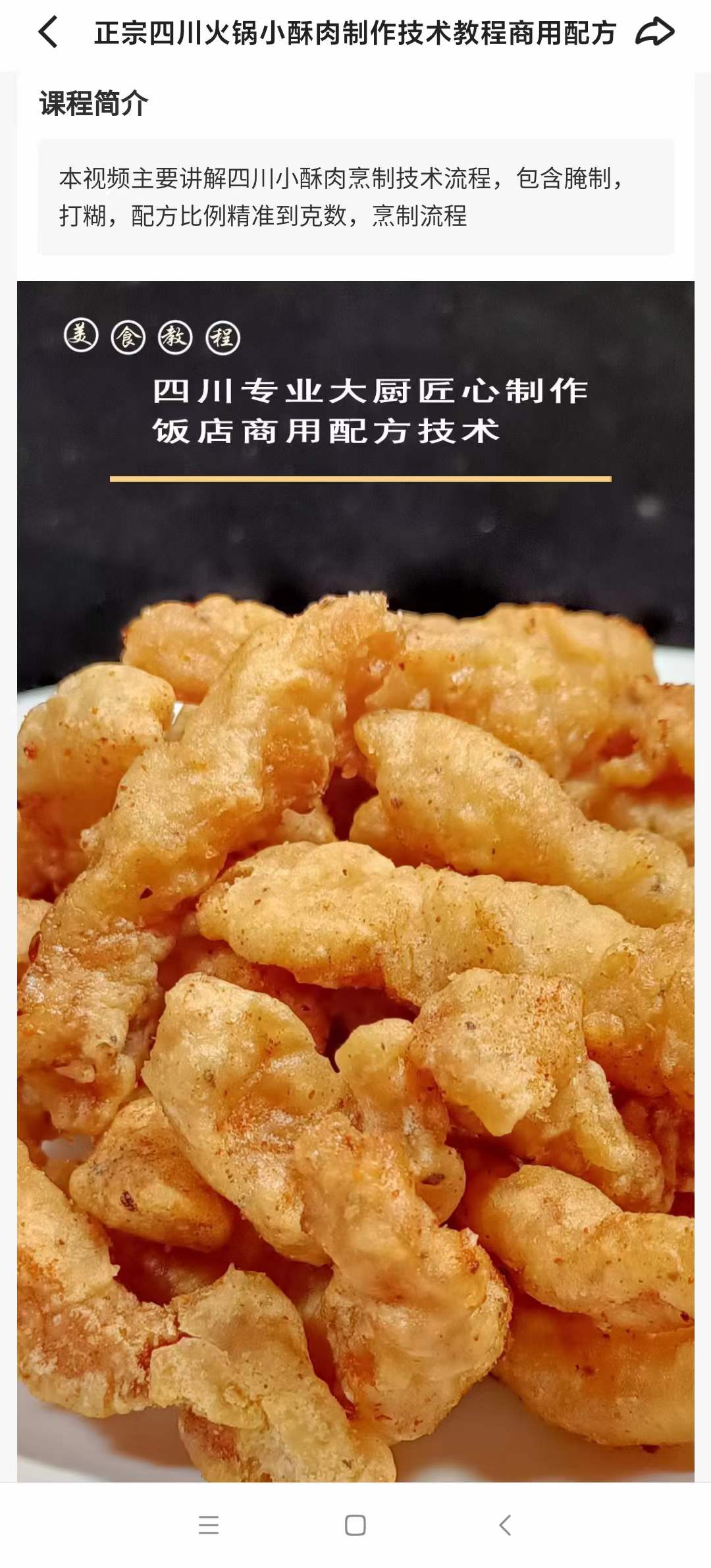 四川火锅小酥肉商用技术配方腌制打糊资料教程培训方法视频教学
