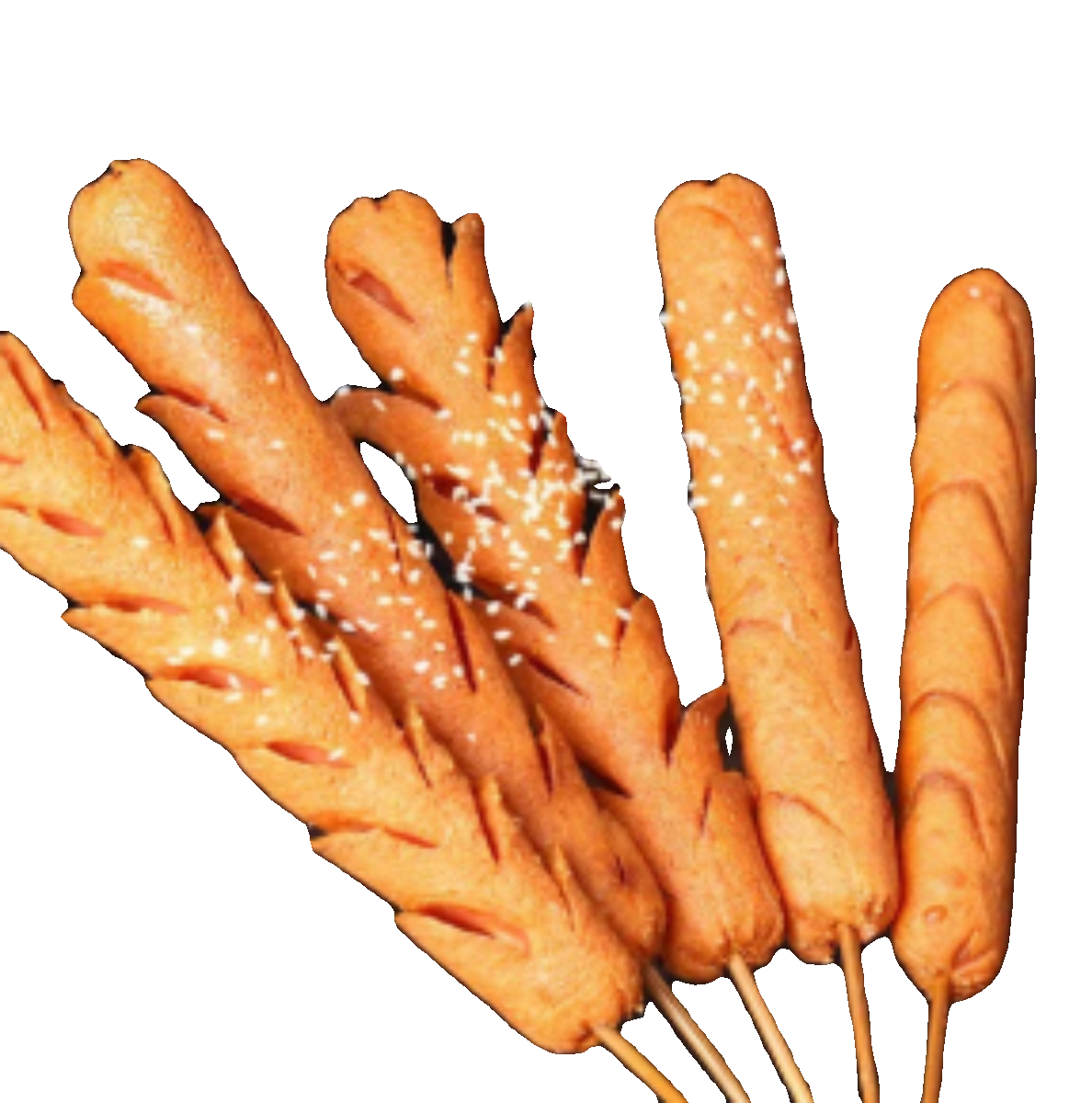 网红黄金脆皮淀粉肠商用开店出摊文字视频小吃配方核心技术教学