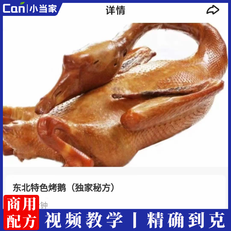 东北特色烤鹅(独家秘方)制作技术配方视频教程-餐饮小当家