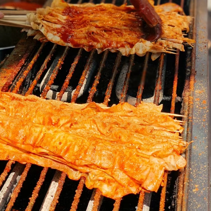 正宗烤面筋技术配方教程商用做红油酱料撒料资料小吃摆摊创业小吃