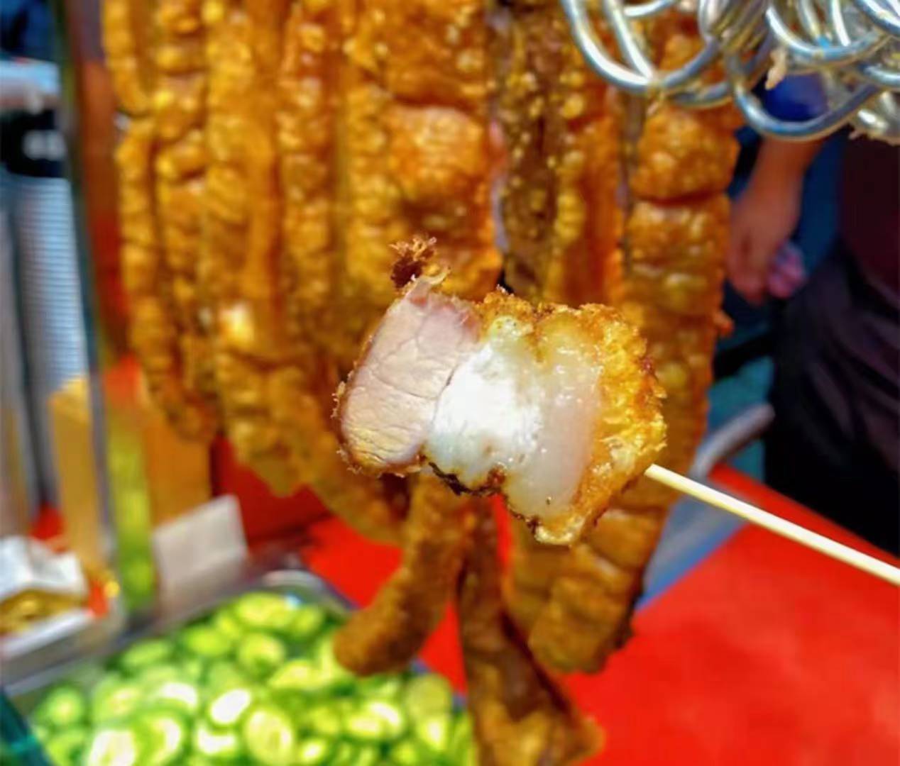 脆皮烤肉脆皮五花肉技术配方教程黄金爆皮烧五花肉小吃培训摆摊创业